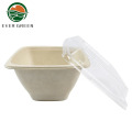 Contenedor de papel desechable biodegradable de BagAsse 42oz